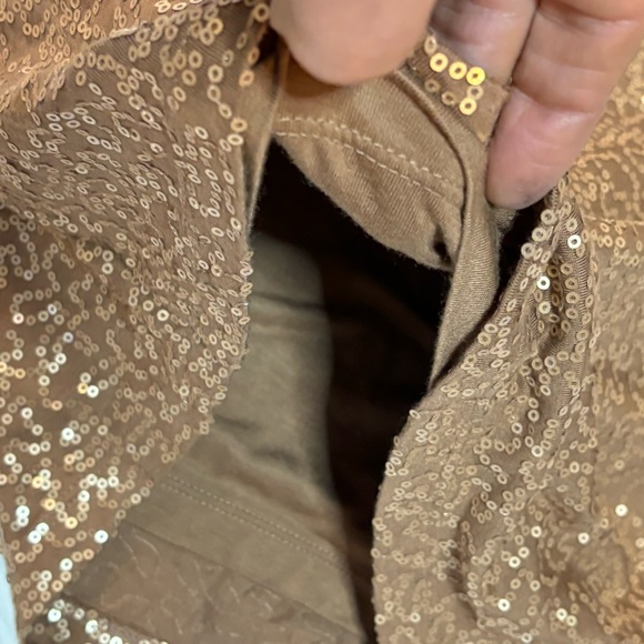 Talbots Petites Tan Brown Sequin Tank Top M - Picture 8 of 9